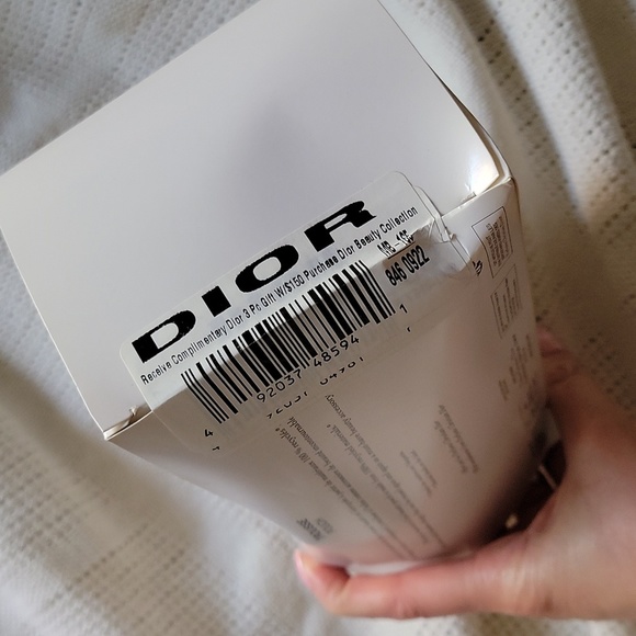 Christian Dior Black Beauty Bag Makeup Pouch Case with Pearl Strap Wristlet - Picture 5 of 6